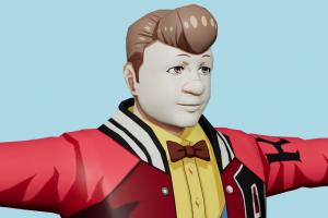 Enji Koma Tokyo-Ghoul, male, man, people, human, xna, characters, rigged